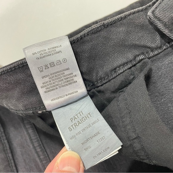 New DL1961 Patti Straight High Rise Vintage Ankle Nightshade - Picture 4 of 9